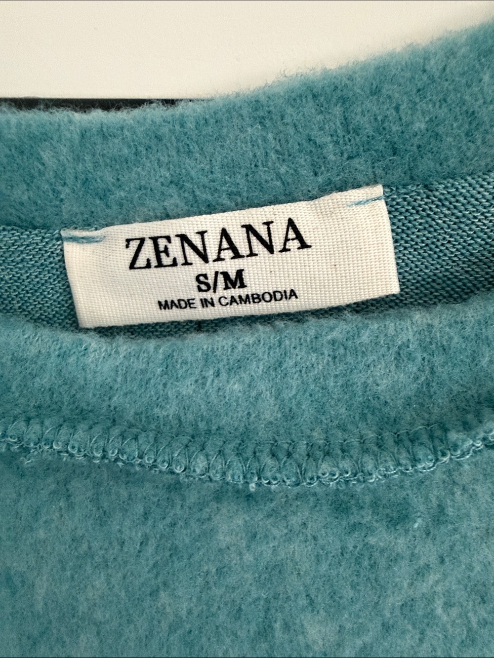 Cozy Teal Crewneck Sweatshirt - Zenana Sweater - Picture 2 of 5